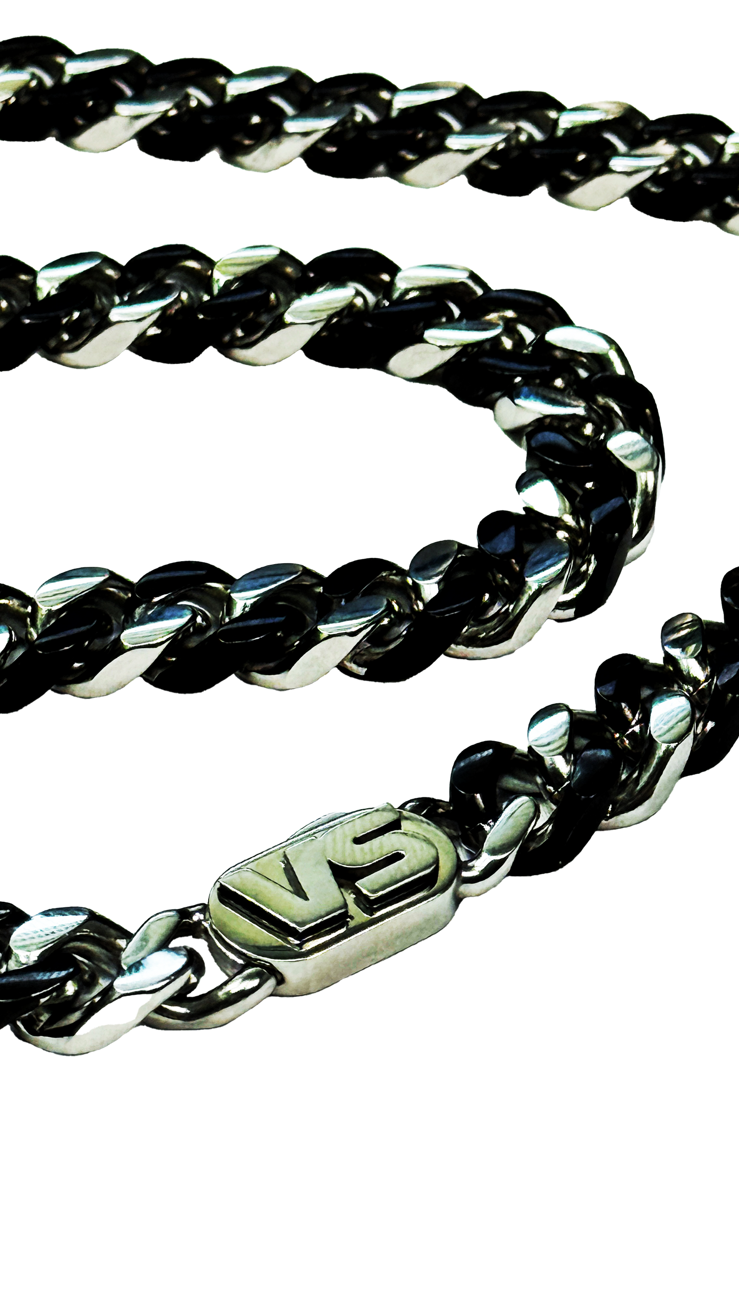 CONTRA NECKLACE - BLACK & SILVER